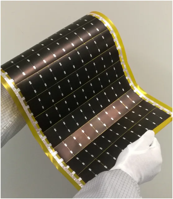 Flexible GaAs Solar Cell bending demonstration
